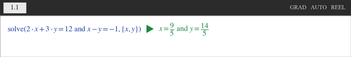 TI-Nspire solve af to ligninger med to ubekendte